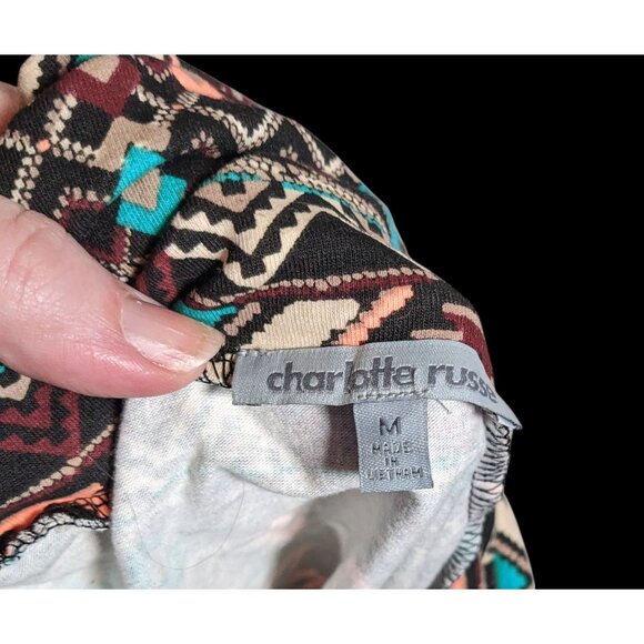 Charlotte Russe Southwestern Tribal Print Mini Skirt - Picture 3 of 5